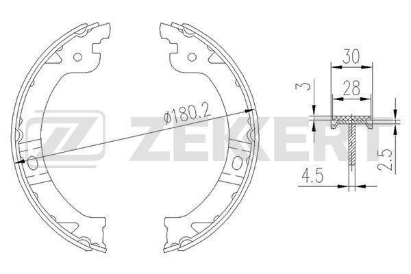 Колодки тормозные Dodge Caravan 00- Zekkert