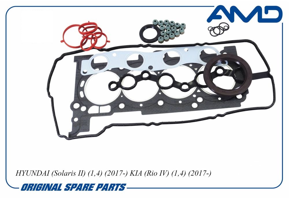 Комплект прокладок двигателя Hyundai Solaris 17-; Kia Rio 17- (1.4) \ AMD AMDSTGAS85