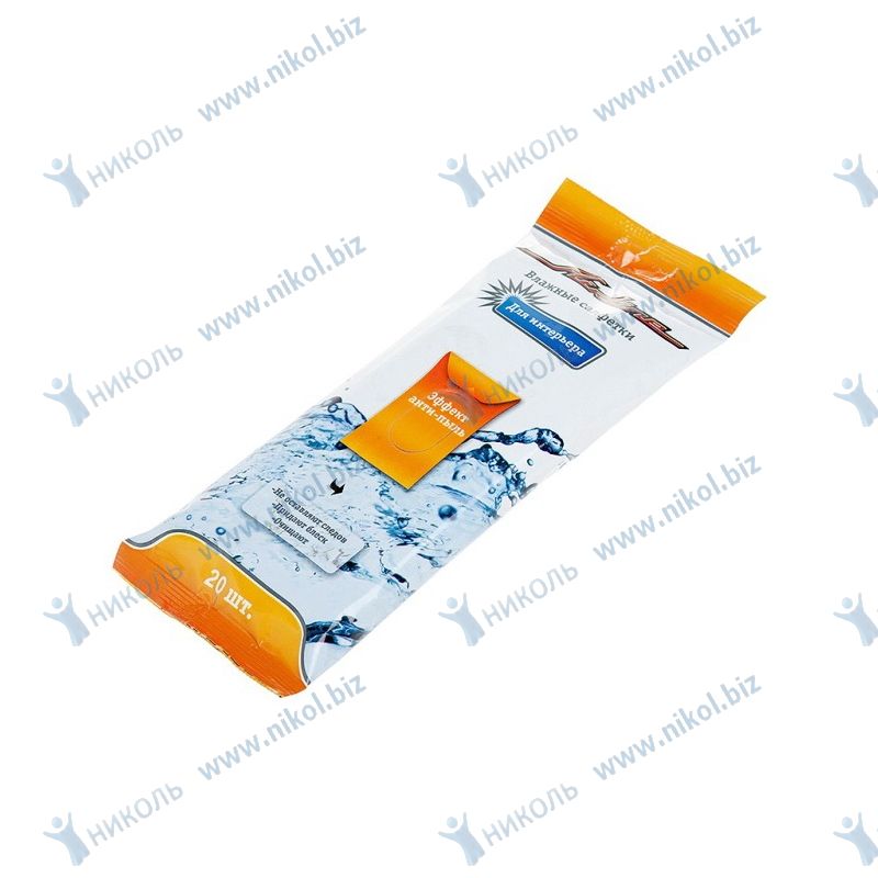 Салфетки влаж AIRLINE для салона (20шт)