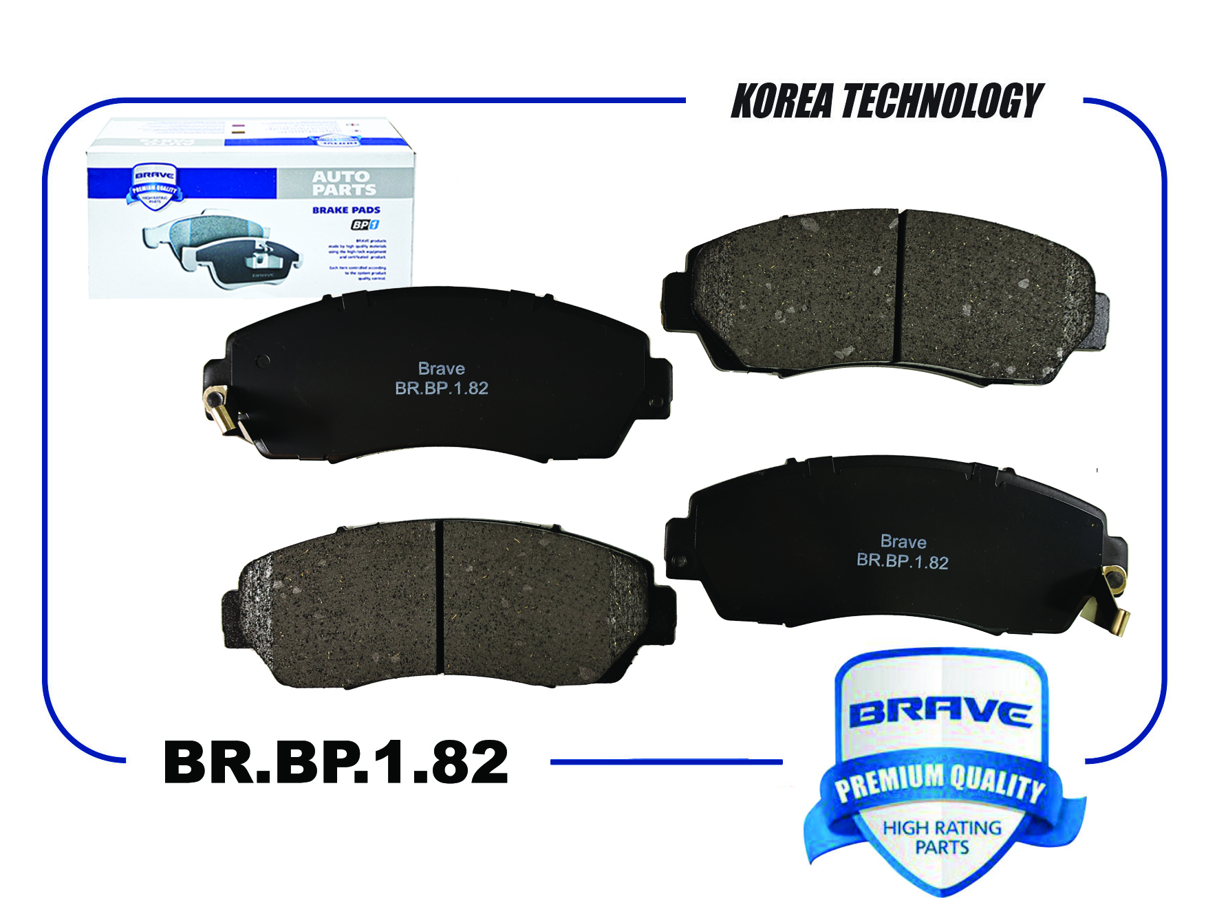 Колодки тормозные Honda CR-V (RE) 06-12; Haval F7/x 19-, Exeed VX передние Brave