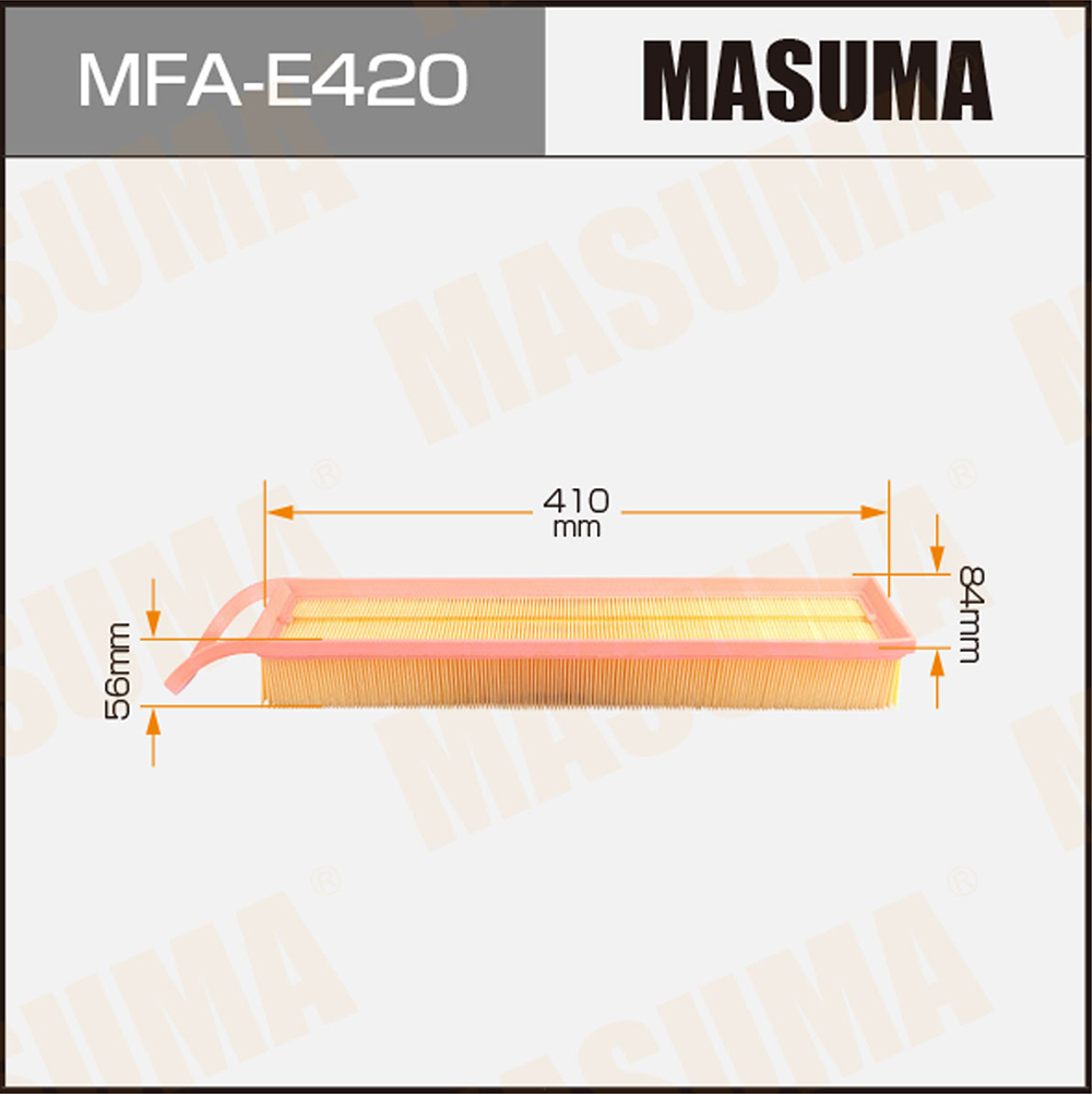 Фильтр воздушный Peugeot 207 06-, 208 12-, 308 07-, 408 12-; Citroen C3 09-, C4 09-, DS4 11- MASUM