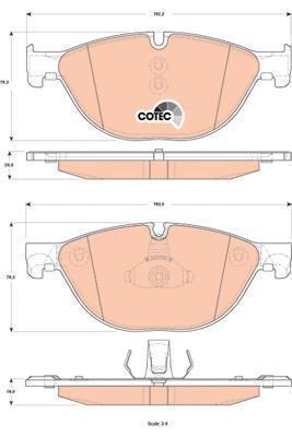 Колодки тормозные BMW 5 (F07-F11) 10-, 6 (F06-F13) 11-, 7 (F01-F01) 08- передние \ TRW GDB1838
