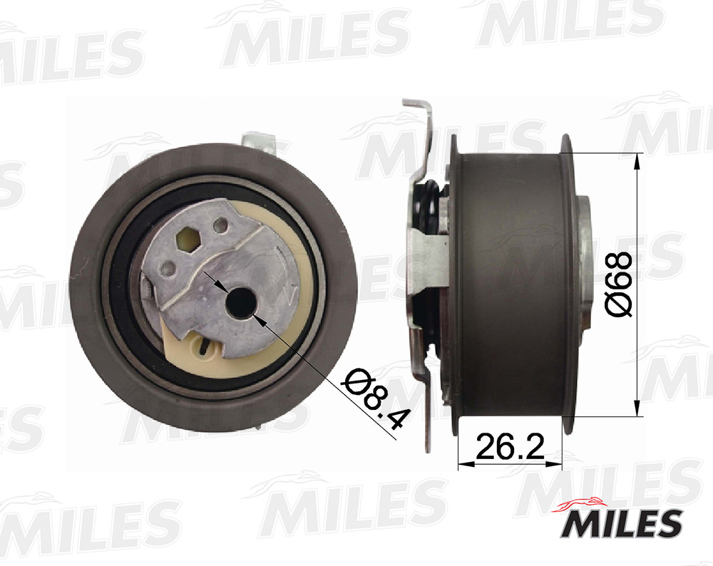 Ролик натяжителя MILES VAG 1.2TDI-2.0TDI 08-