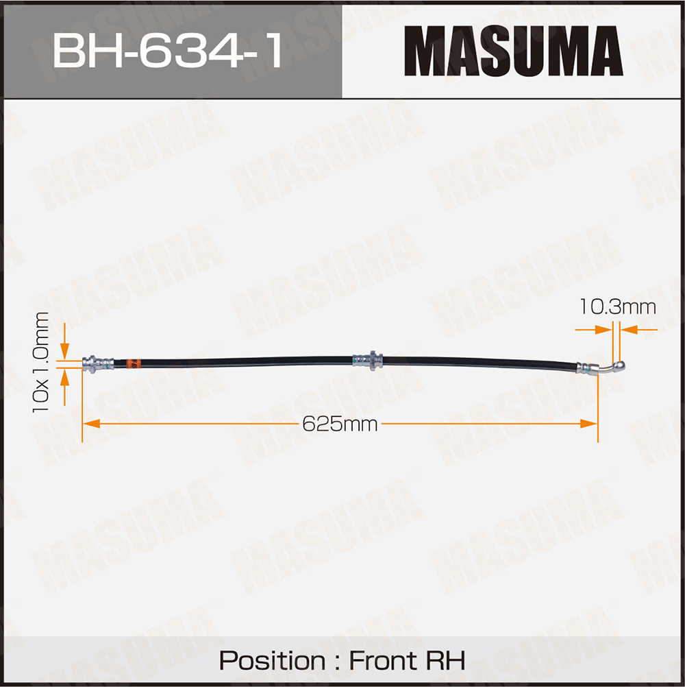 Шланг тормозной Nissan Juke (F15E) передний Masuma правый