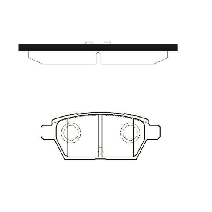 Колодки тормозные MAZDA 6 2002-2013, Atenza 2002-2007 ; FORD Fusion 2009-2012 ; FAW Besturn X80 2013- задн. \ GK0710 (CKMZ-64)