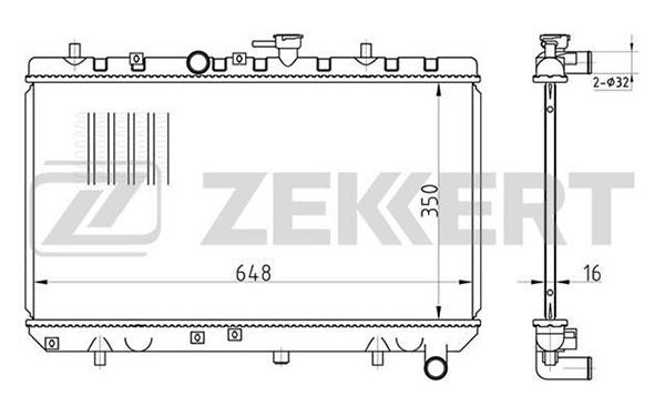 Радиатор ZEKKERT MK1421 Kia Rio 02-