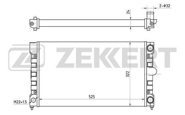 Радиатор ZEKKERT MK1033 VW Passat III 88-, Passat IV 88-
