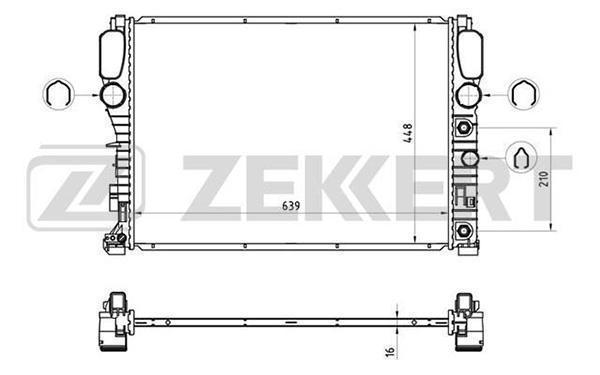 Радиатор ZEKKERT MK1443 MB CLS (C219) 04-, E-Class (211) 02-