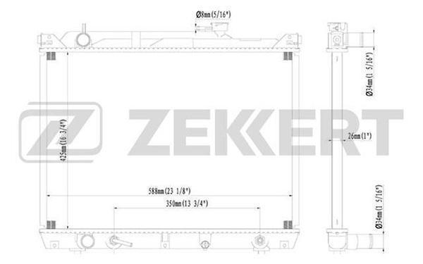 Радиатор ZEKKERT MK1169 Suzuki XL-7 01-