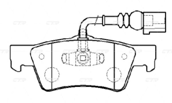 Колодки тормозные VOLKSWAGEN Caravelle 2003-2015, Multivan 2003-2015, Touareg 2003-2010, Transporter 2003-2015 задн. \ GK1317 (CKVW-90)