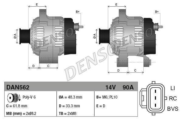 Генератор DENSO FORD Focus 1.8/2.0 98-04