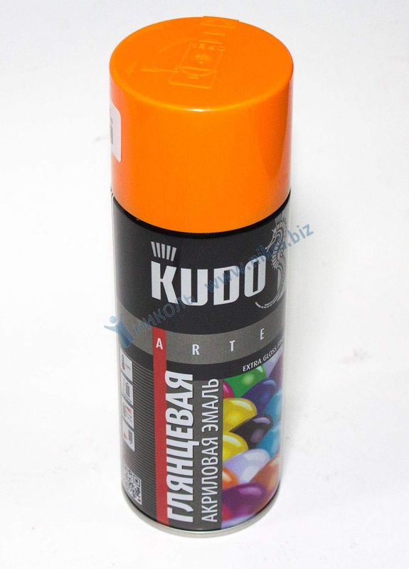 Краска аэроз оранжевая (RAL 2004) KUDO (520мл) акрил глянц