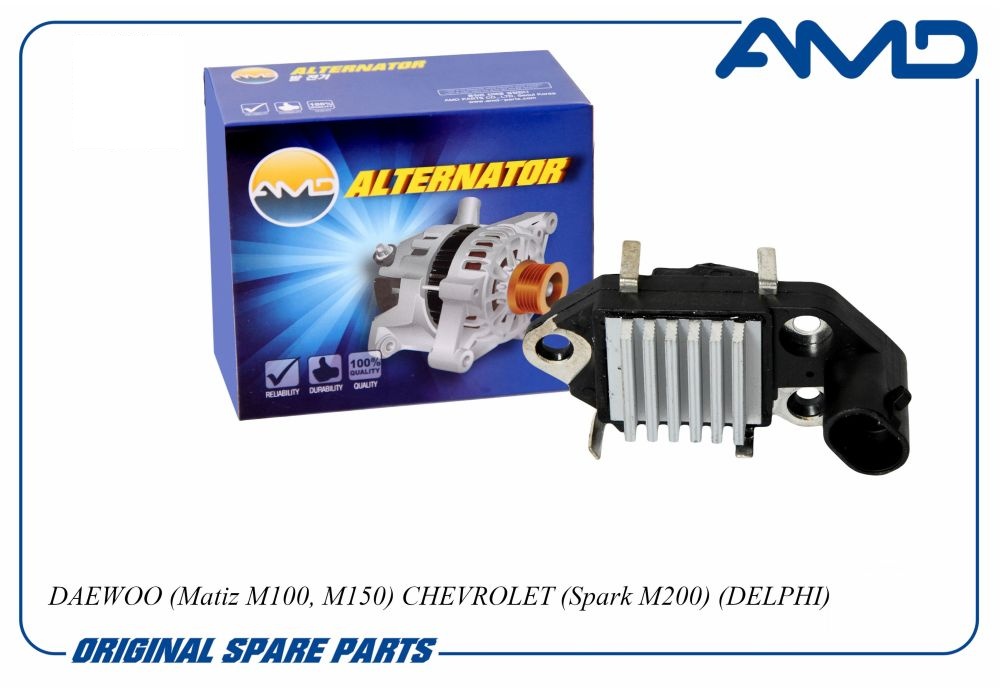 Регулятор напряжения генератора Daewoo Matiz; Chevrolet Spark (Delphi) \ AMD AMDEL364