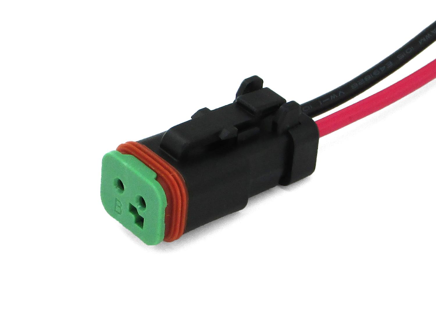 Разъем Deutsch DT06-2S-E004 (2pin) 2 контакта под сечение провода 0.5-0.8 кв.мм для ГАЗ, КАМАЗ, МАЗ, УРАЛ, DAF, IVECO, MAN, Mercedes, Renault, Scania, Tatra.