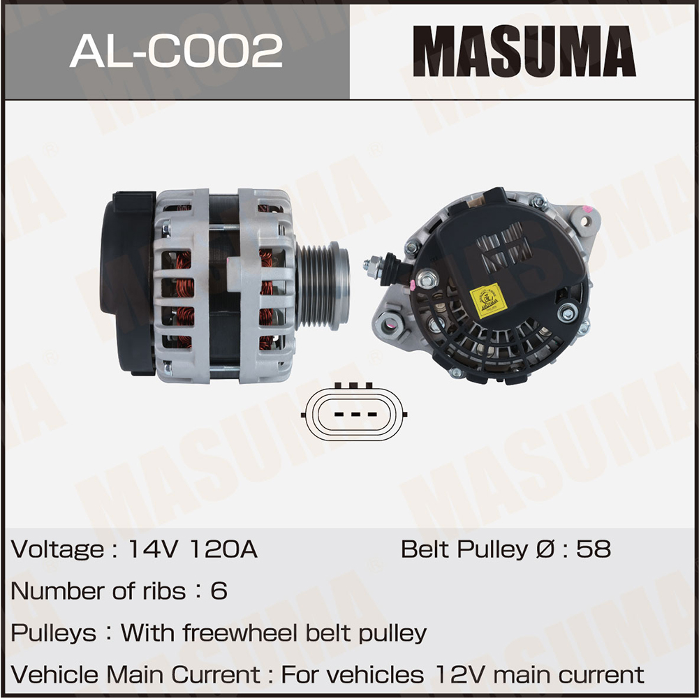 Генератор HAVAL / GW4G15B (14V/120A) Masuma
