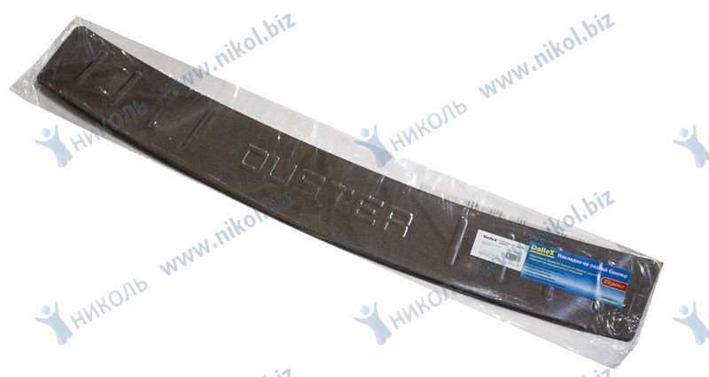 Накладки бампера Renault Duster 10-21 штамп Duster нерж.сталь Dollex*