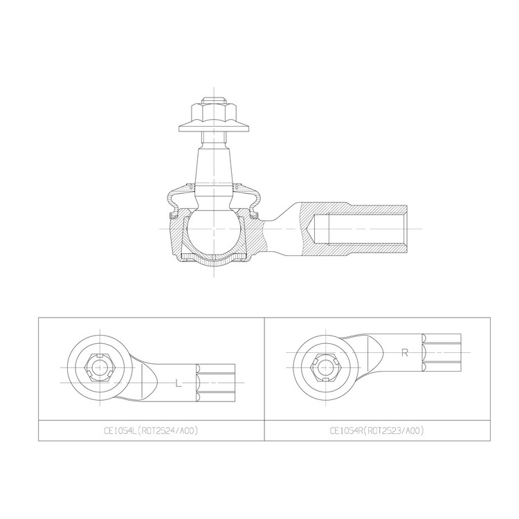 Наконечник рулевой VAG A3 03-, Octavia 04-, Yeti 09-, Golf 03-19, Passat 05-, Tiguan 07- левый \ CTR CE1054L