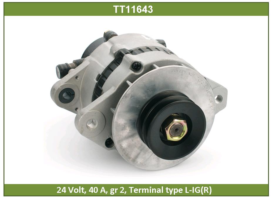 Генератор HYUNDAI HD-45, HD-72, HD-78, 24V, 40A, 2-Groove, V Pump, L-IG(R) Tesla Technics