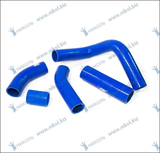Патрубки радиатора Г-3302 двс 402 5 шт. силикон VIMMER синие усиленные 