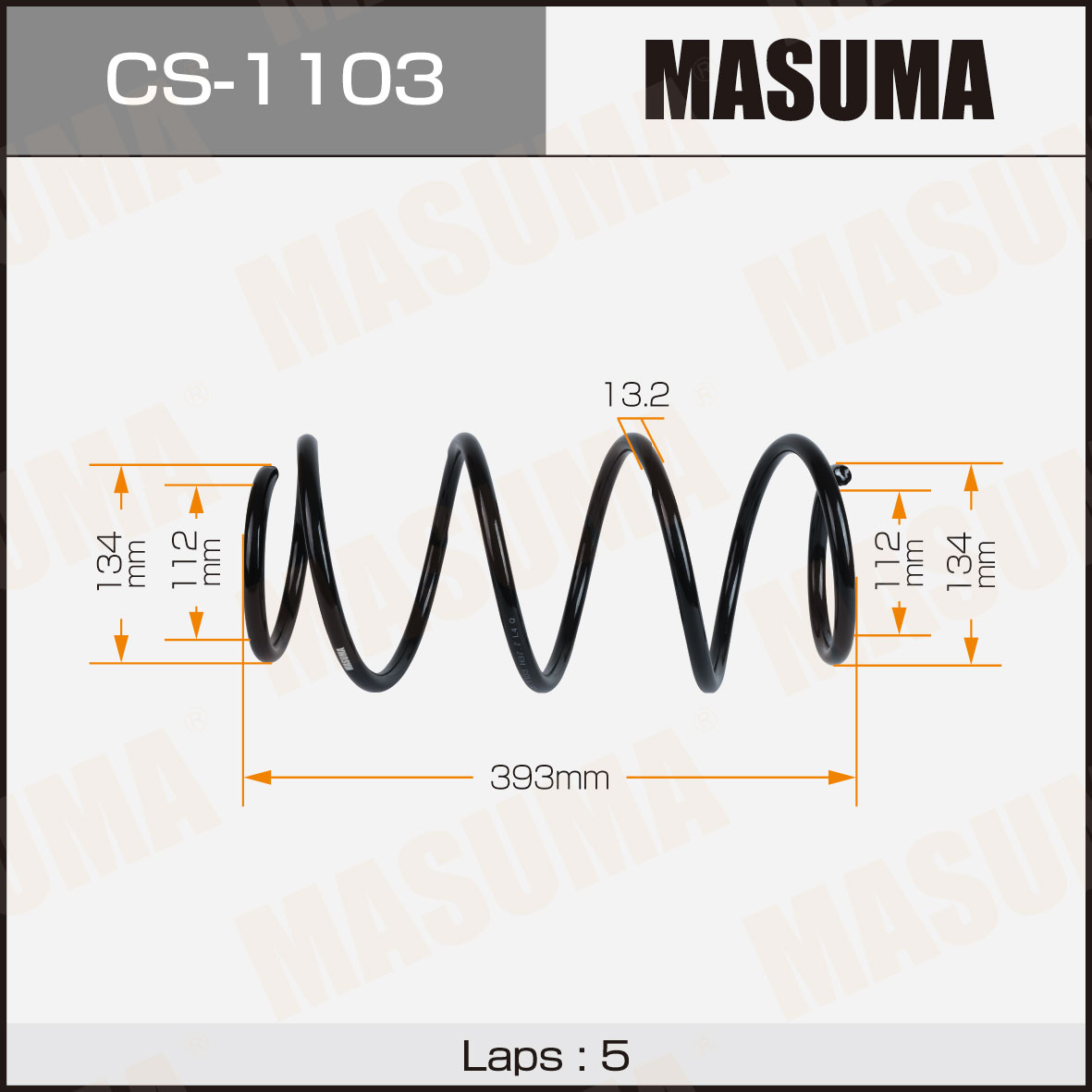 Пружина подвески Toyota COROLLA / NZE141 передняя Masuma 