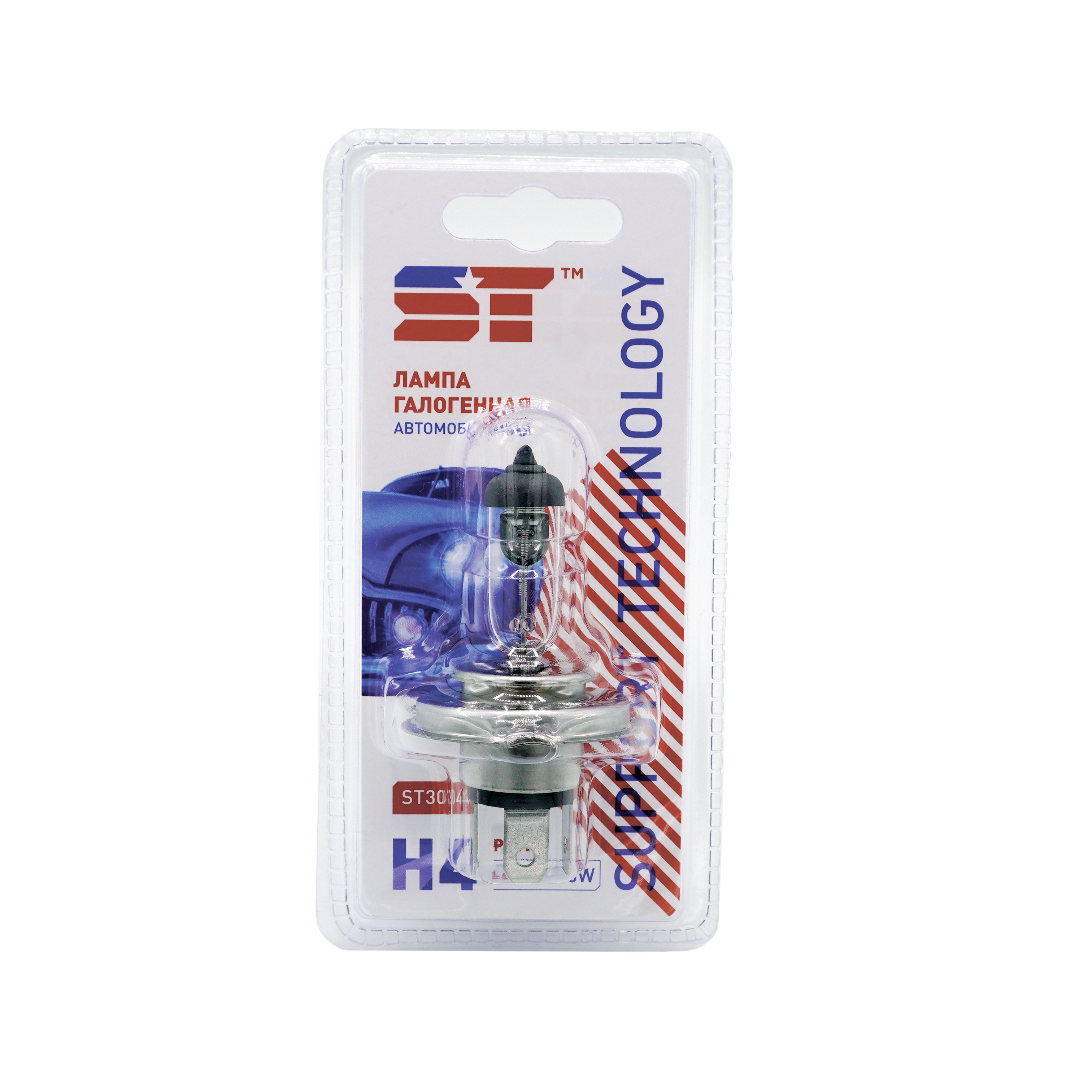 Лампа 12 В H4 60/55 Вт Р43 галогенная блистер ST