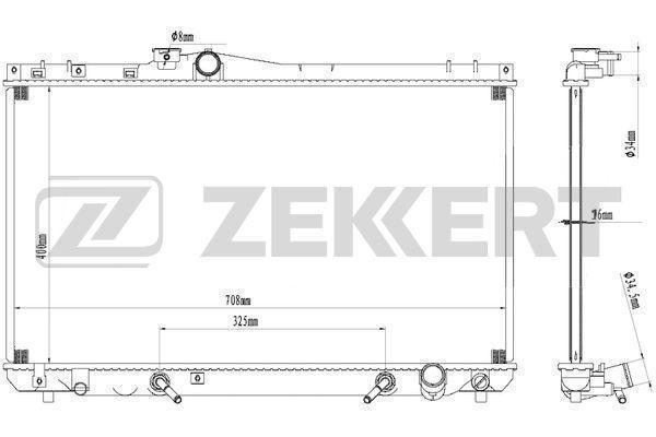Радиатор ZEKKERT MK1587 Toyota Mark 2 (X90) 92-