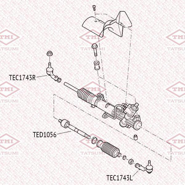 Тяга рулевая TATSUMI TED1056 Ford Focus 98->