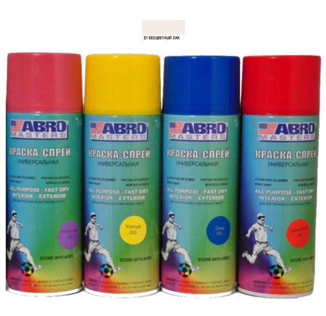 Лак аэроз прозрачный ABRO MASTERS (226гр)