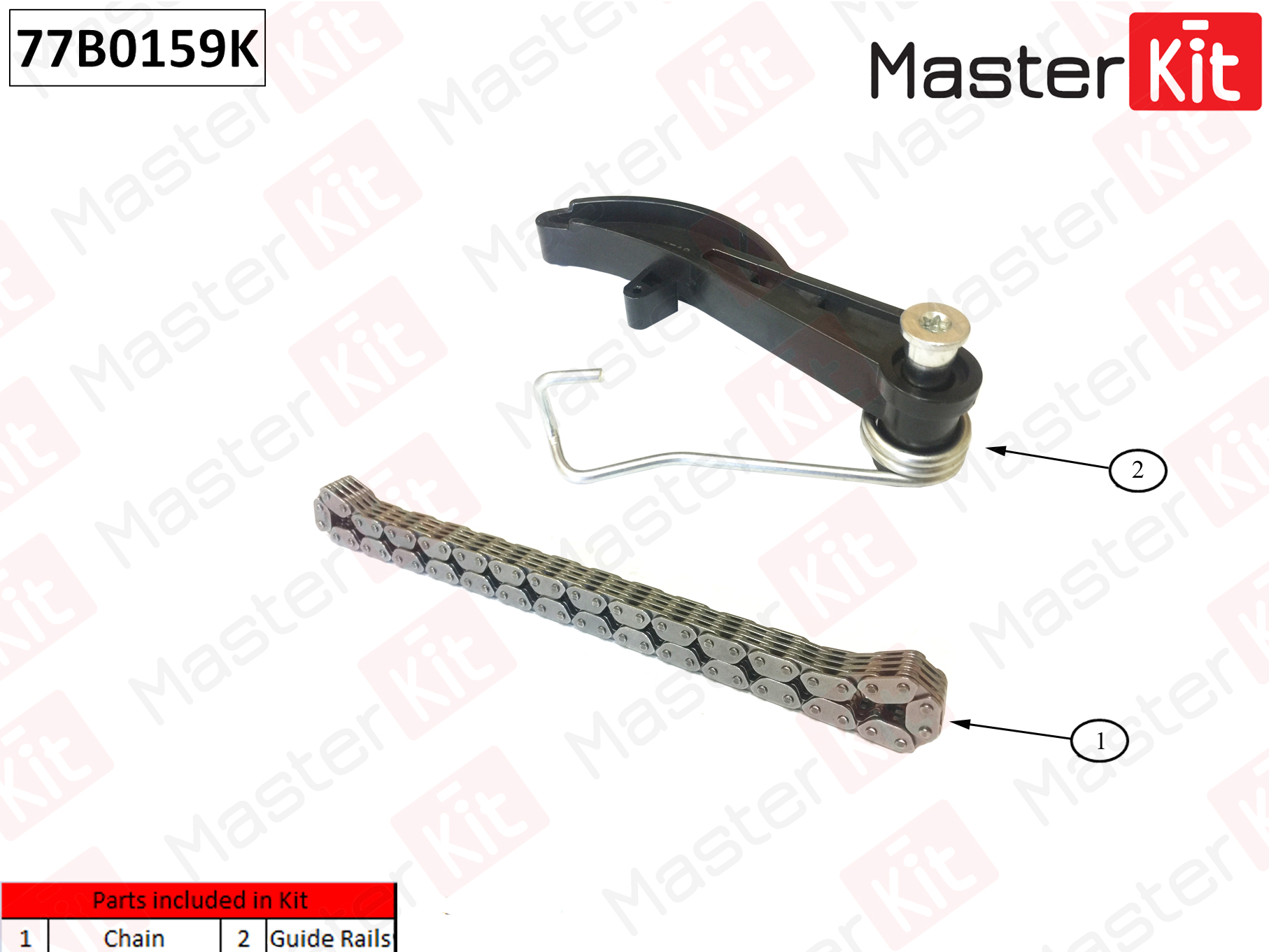 Комплект цепи ГРМ Volkswagen CABB,CDHB,CJEE 12,12,2011--- MASTERKIT