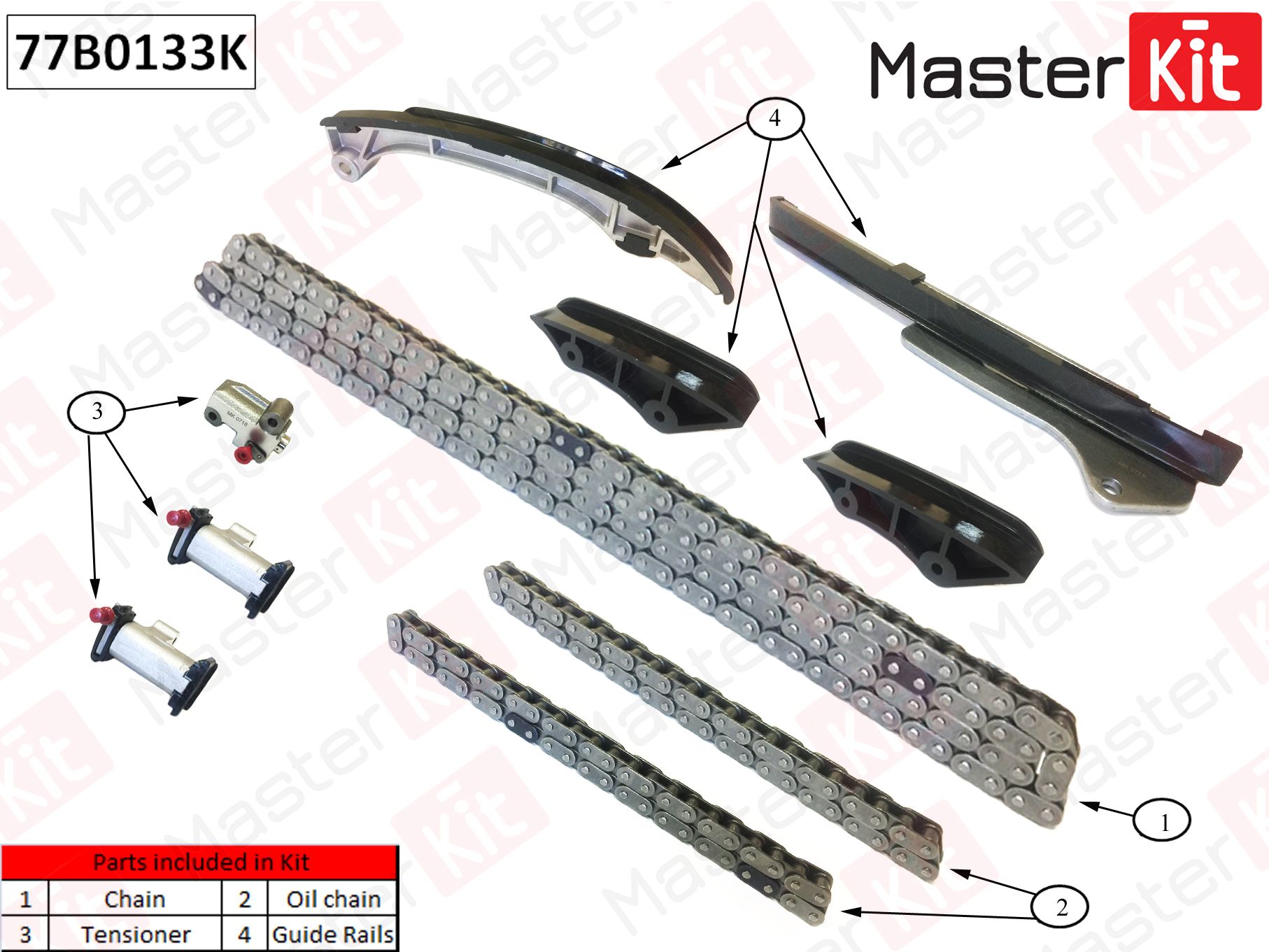 Комплект цепи ГРМ TOYOTA 2GR-FE MASTERKIT