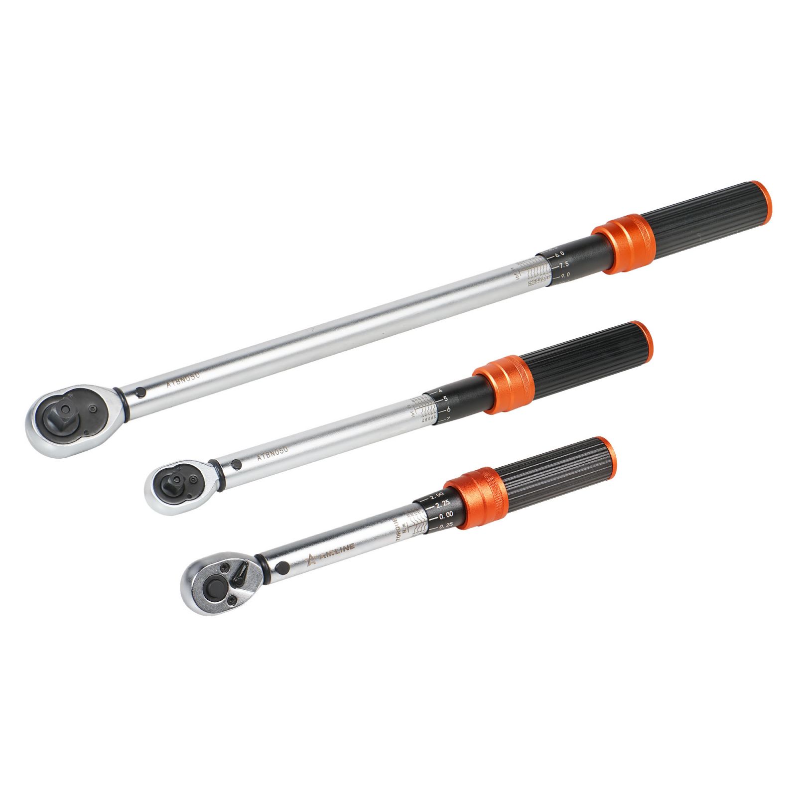 Ключ динамометрический 1/4" 5 - 25 Нм, 3/8" 20 - 120 Нм,1/2" 60 - 330 Нм Airline PRO в кейсе 3 шт