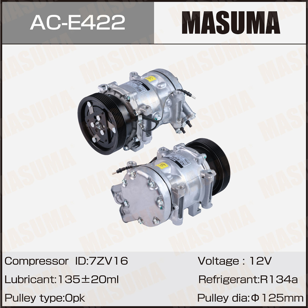 Компрессор кондиционера Renault DUSTER I / K9K, K4M 10-21 Masuma