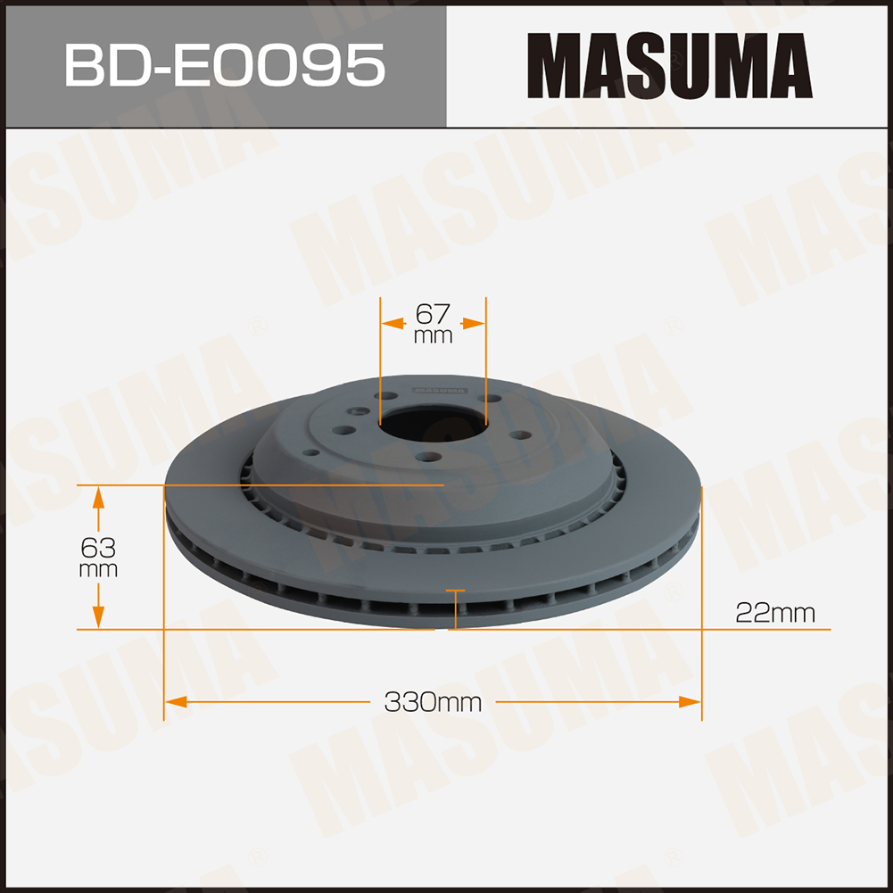 Диск тормозной Mercedes GL (X164) 06-12 задний Masuma