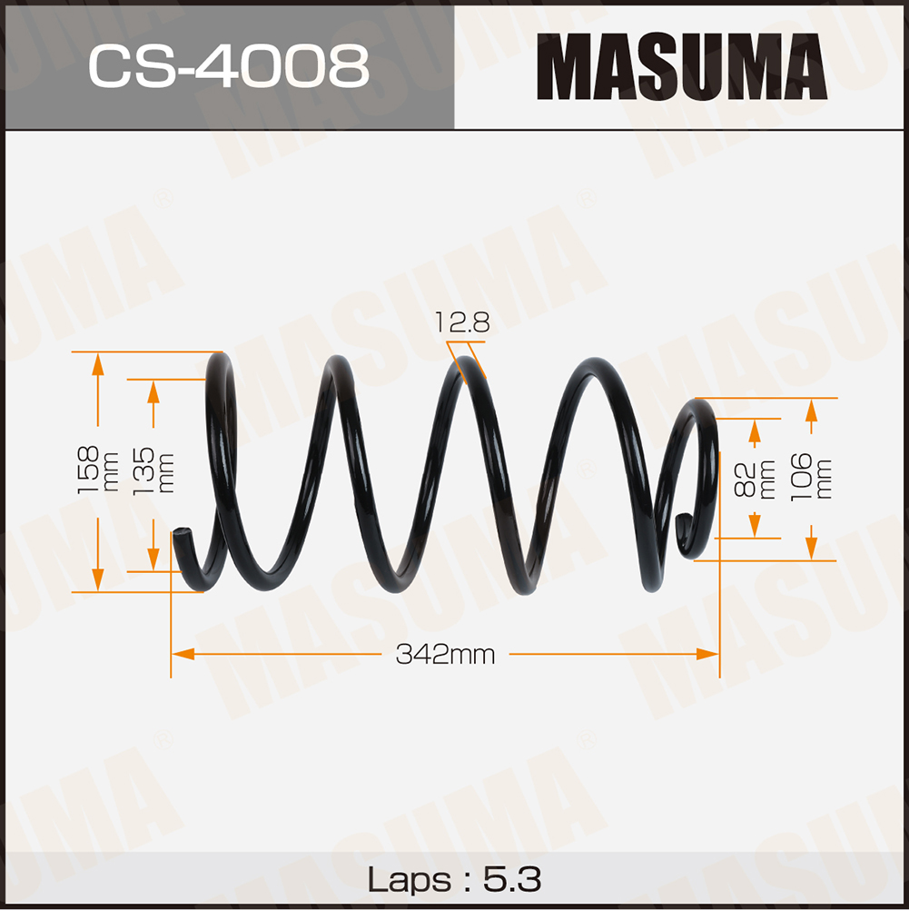 Пружина подвески Mazda 3 / BK передняя Masuma