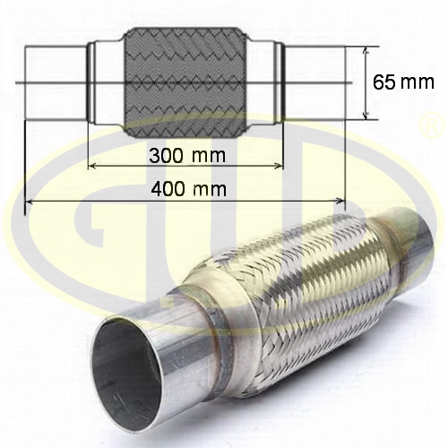 Гофра глушителя с фланцами 65x300_G.U.D