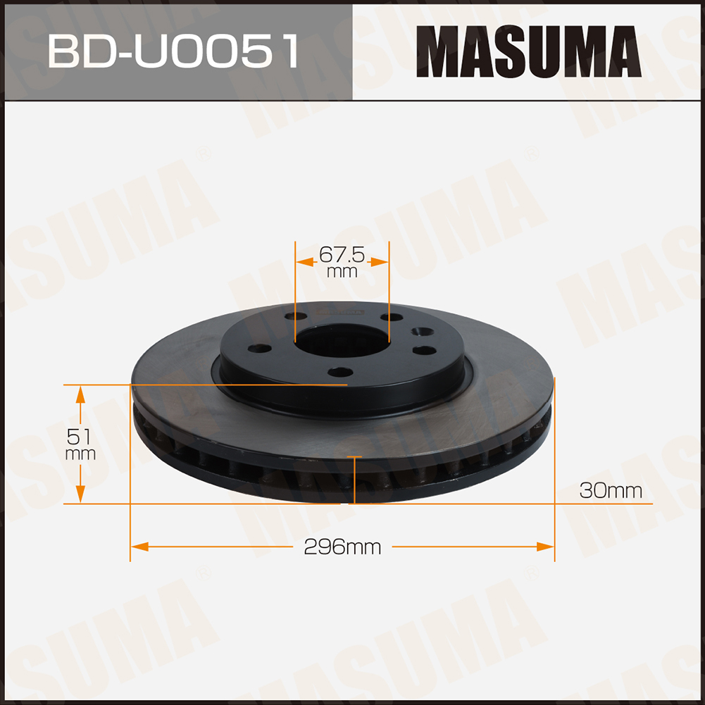 Диск тормозной Opel INSIGNIA 08-17 [уп2] передний Masuma