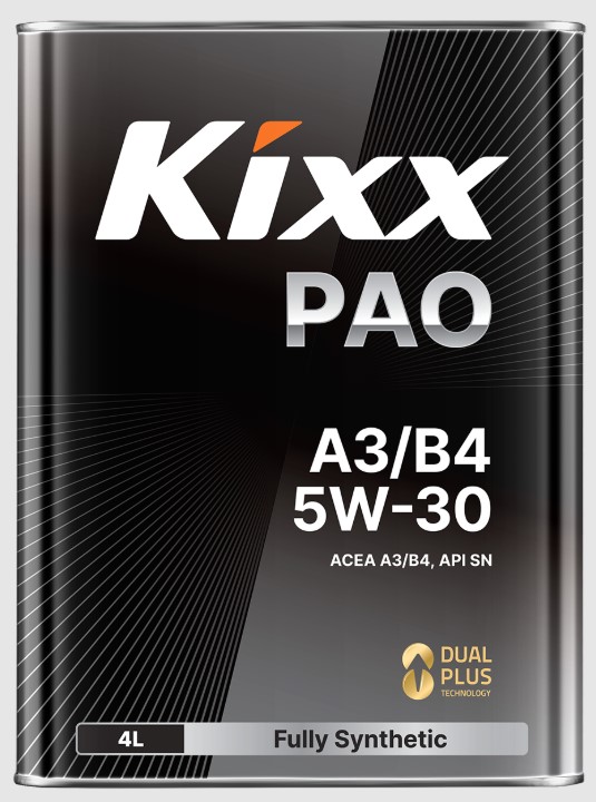 Масло Kixx 5/30 PAO А3/В4 синтетическое 4 л