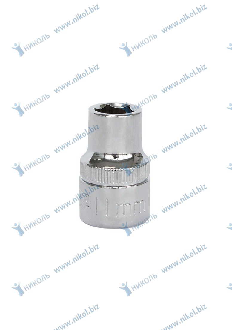 Головка сменная (1/2") 6-гр 11мм CrV HELFER