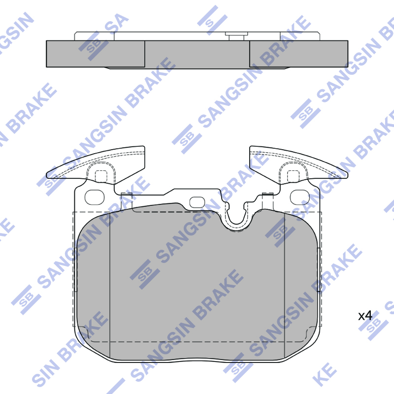 Колодки тормозные BMW 3 F30/1 F20 SANGSIN BRAKE