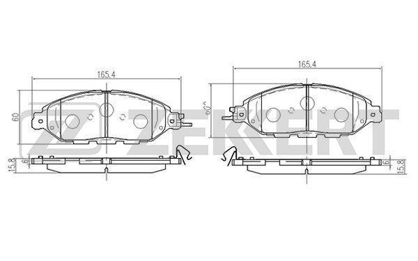Колодки тормозные Nissan Murano (Z52) 14-, Pathfinder (R52) 12-, QX60 передние дисковые Zekkert