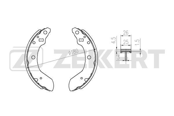 Колодки тормозные Nissan Moco 01- Zekkert
