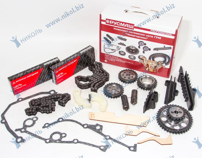 Комплект ГРМ ЗМЗ-406 70/90 Е-2 PRO полн на подшипн цепи Киров РусМаш