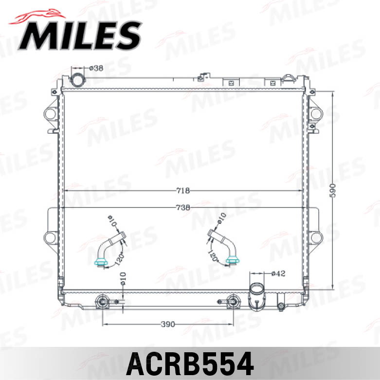 Радиатор MILES TOYOTA LAND CRUISER 200 4.5D 08-