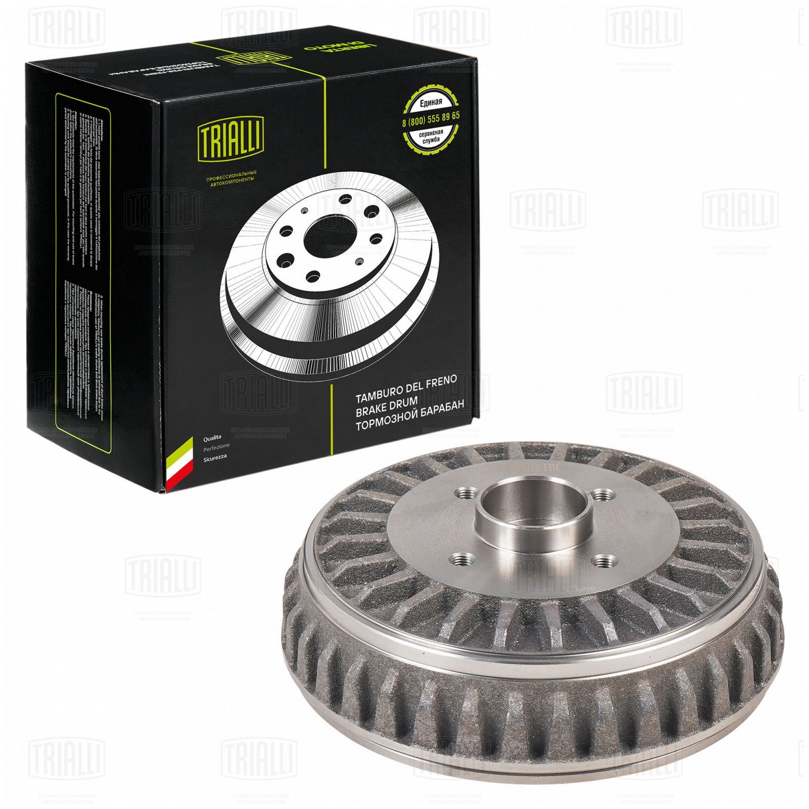 Барабан тормозной для а/м Lada Largus 12-, Renault Captur, Logan 07- Nissan Almera 12- (с подш. +ABS) Trialli