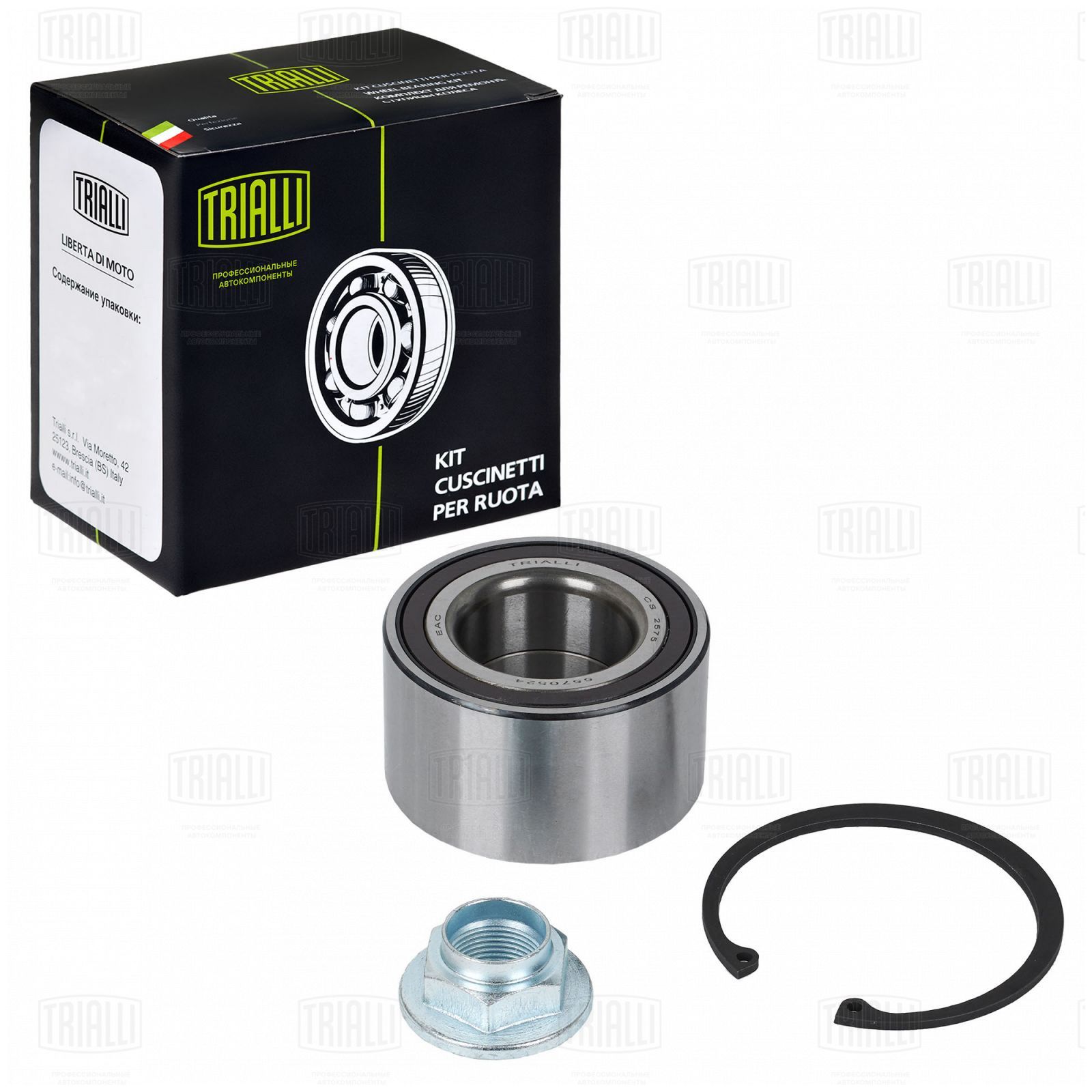 Подшипник ступицы Mazda 3 (BK, BL) 03-, 5 05-, 6 (GH) 08- передней (с +ABS) Trialli