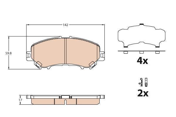 Колодки тормозные Nissan Qashqai II 1.2T TRW
