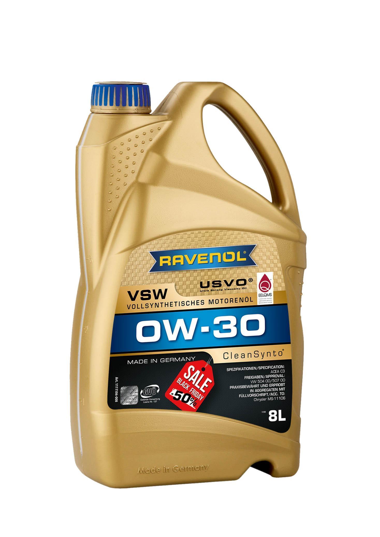 Масло моторное Ravenol 0W-30 VSW 8л new / 0W30