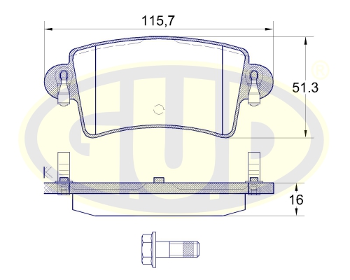 Колодки OPEL MOVANO 98-/RENAULT MASTER II 98-/NISSAN INTERSTAR 02- ЗАД_G.U.D