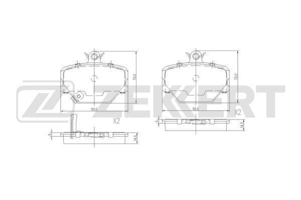 Колодки торм. диск. передн. Smart Cabrio (450) 00- City-Coupe (450) 98- Fortwo (450 451) 04- Roa