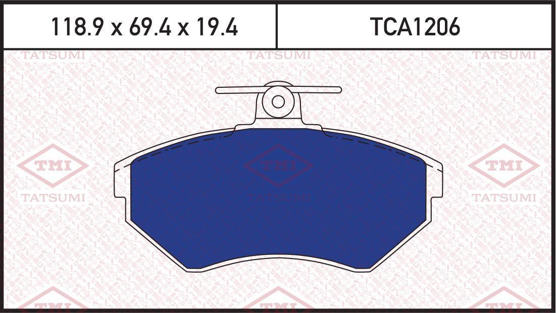 Колодки тормозные TATSUMI AUDI A4 95->VW Caddy/Golf/Passat/Vento 91->